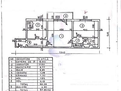 Apartament 2 camere semidecomandat 58 mp Enachita Vacarescu Ploiesti