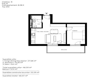 Apartamente premium 2 camere complet finisate zona Sud Ploiesti