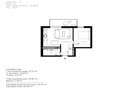 Apartamente premium 2 camere complet finisate zona Sud Ploiesti