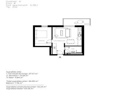 Apartamente premium 2 camere complet finisate zona Sud Ploiesti