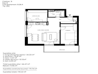 Apartamente premium 2 camere complet finisate zona Sud Ploiesti