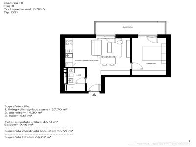 Apartamente premium 2 camere complet finisate zona Sud Ploiesti