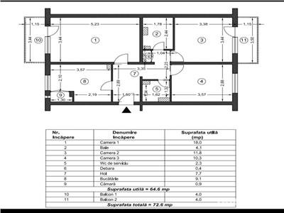 Vanzare apartament 3 camere, cf 1A decomandat, Ploiesti, Republicii