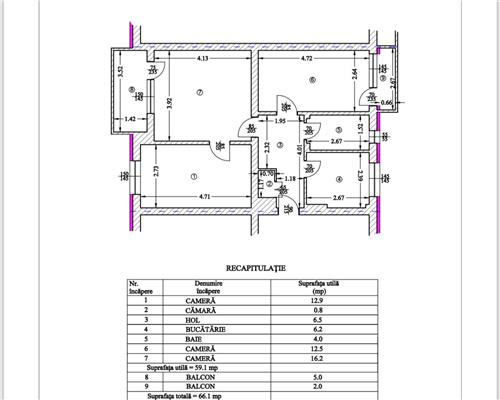 Apartament 3 camere, spatios, zona Republicii, Ploiesti