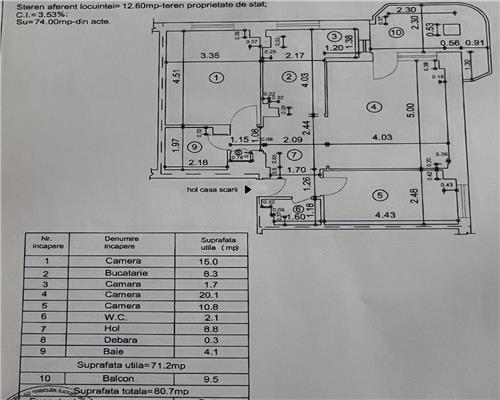 Vanzare apartament 3 camere, in Ploiesti, zona Ion Maiorescu,  bloc din 2000