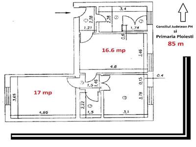 Inchiriere spatiu comercial, 3 camere, zona Centrala, Ploiesti